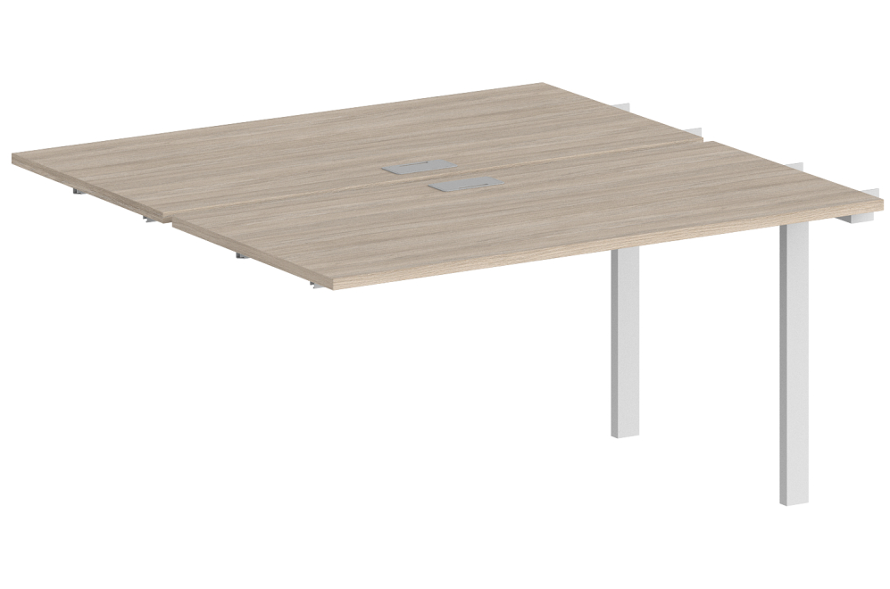 Приставка для письменного стола SG.211 2400х1238х750 60х30 дуб светлый / белый