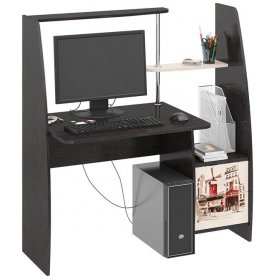 Компьютерный стол Школьник-Стиль М венге цава / дуб молочный с рисунком