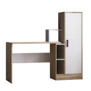 дуб сонома / белый с тиснением «древесные поры»