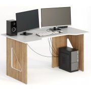 дуб сонома / белый