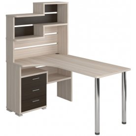 Компьютерный стол Жаспера-132-160 левый с надстройкой