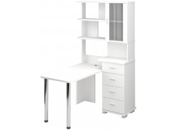 Белый компьютерный стол Жаспера-220/130 белый