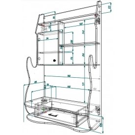 Компьютерный стол Мебелеф-1