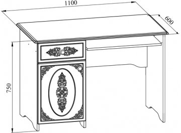 Письменный стол Ассоль АС-242К