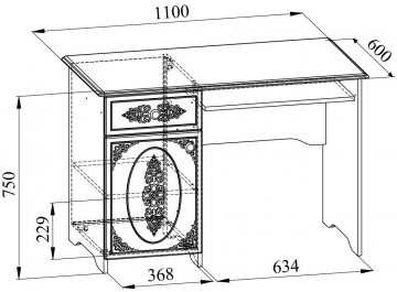 Письменный стол Ассоль плюс