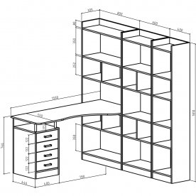Письменный стол Атлант-1864