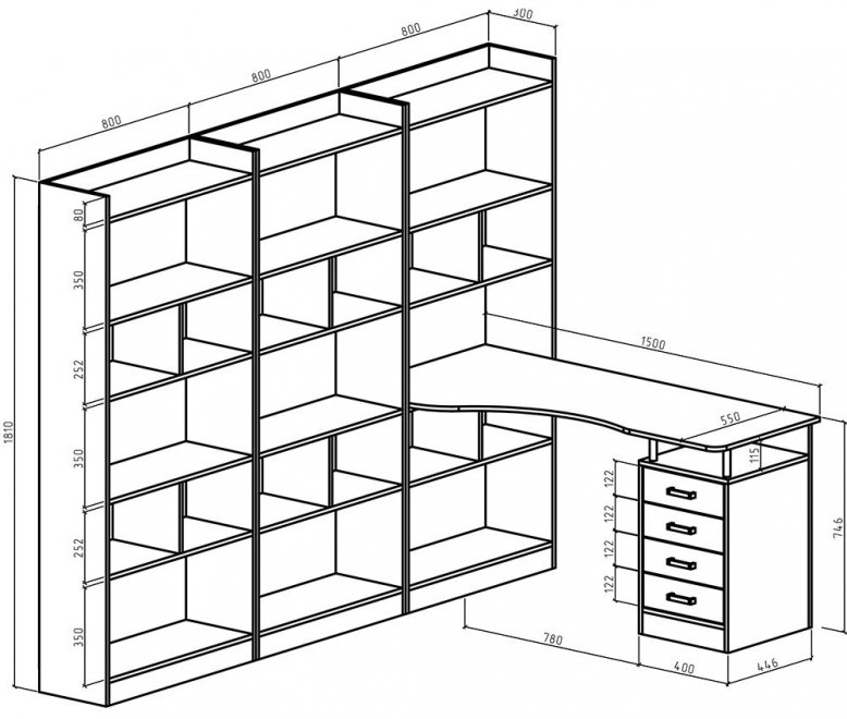Письменный стол Атлант-2888 белый