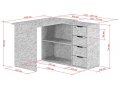 Письменный стол Банга-93 107x75x111 правый белый