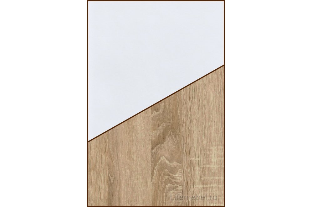 Письменный стол Банга-93 107x75x111 правый дуб сонома / белый