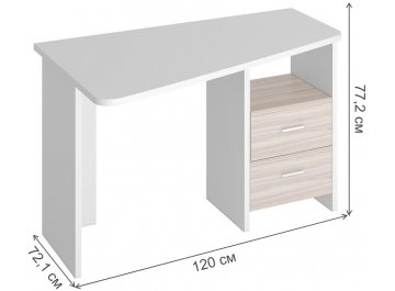 Письменный стол Домино Lite СКЛ-Трап120 БЕК левый