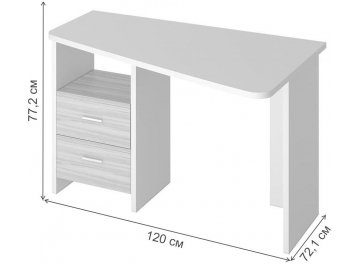 Письменный стол Гарина СКЛ-Трап120 Ш-Ч правый