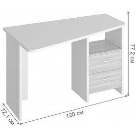 Письменный стол Домино Lite СКЛ-Трап120 ШК-Ч левый