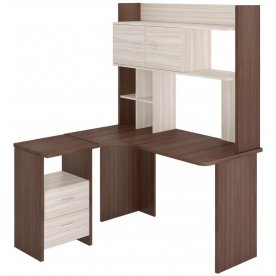 Письменный стол Домино Lite СКЛ-Угл130+НКЛХ-130 ШК-Ч левый