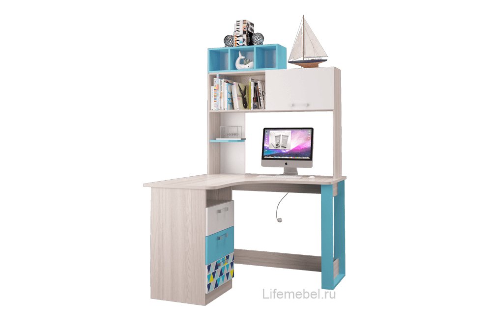 Письменный стол Джимми угловой бирюза / джимми