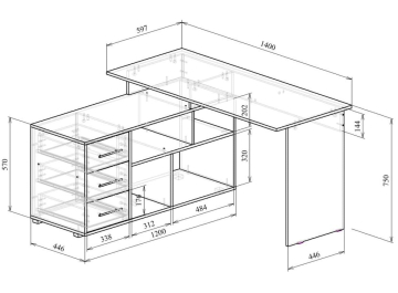 Письменный стол Краст-2