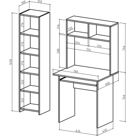 Письменный стол Лайт 1К