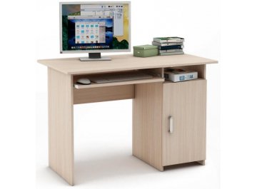 Белый компьютерный стол Лайт-2К белый