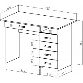 Письменный стол Лайт-5Я