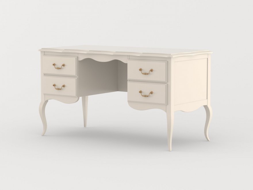 Письменный стол Малонн Ави белый двухтумбовый