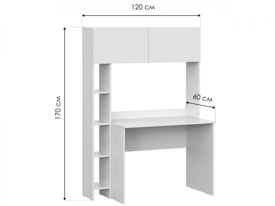 Письменный стол Майнд-02 белое дерево