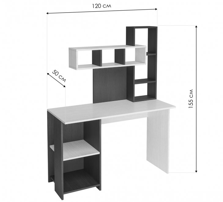 Письменный стол Эфес венге / дуб белфорд