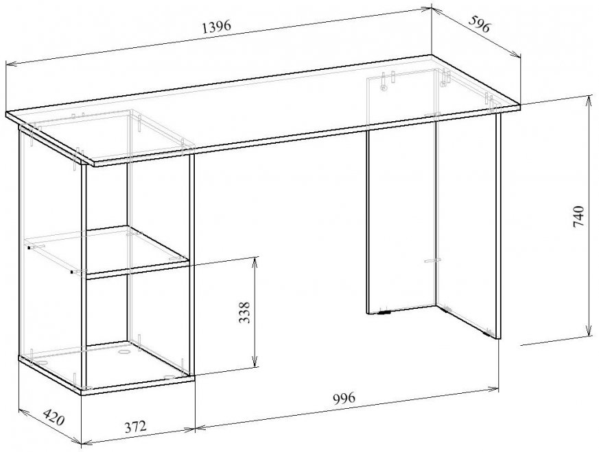 Письменный стол Прайм-54 СТЛ-Прайм-54-ВМ венге