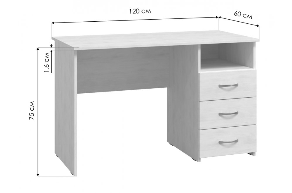 Письменный стол С-112K северное дерево светлое