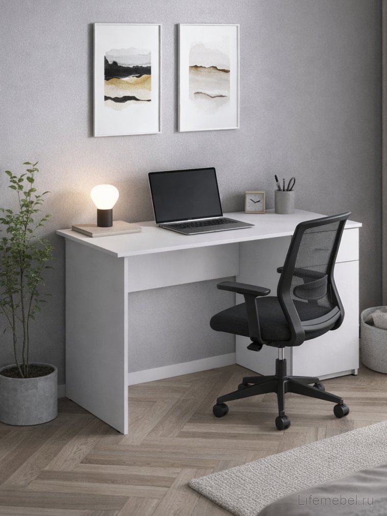 Письменный стол С-113K белый структурный