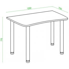 Письменный стол СКЛ-Софт120МО