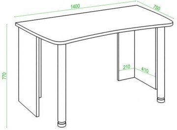Письменный стол СКЛ-Софт140