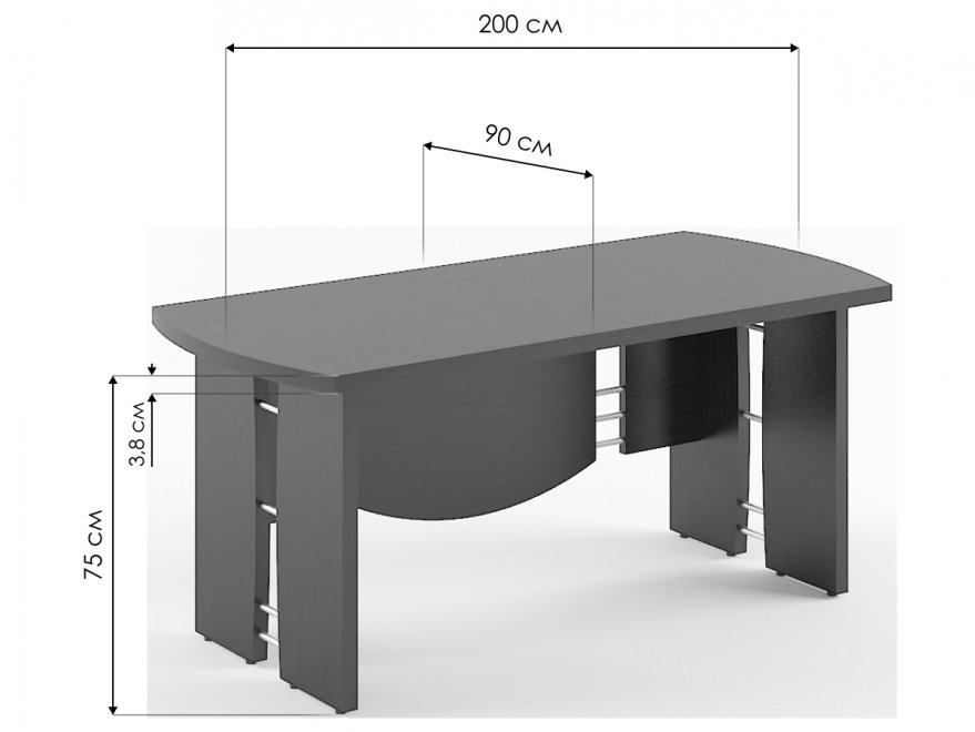 Письменный стол SkyLand В 101 бургунди