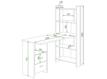 Письменный стол СТЛ-ОВ+Столешница120Прям Ш