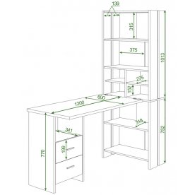 Письменный стол СТЛ-ОВХ+С120Прям