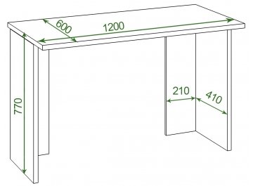 Письменный стол Беланта-Прям120(без тумбы) Н