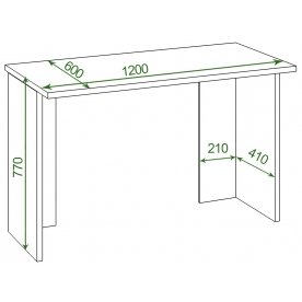 Письменный стол СКЛ-Прям120(без тумбы) В