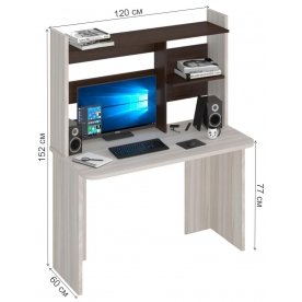 Письменный стол СКЛ-Прям120Р(без тумбы)+НКЛ-120 КВ