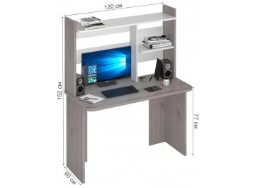 Письменный стол СКЛ-Прям120Р(без тумбы)+НКЛ-120 НБЕ