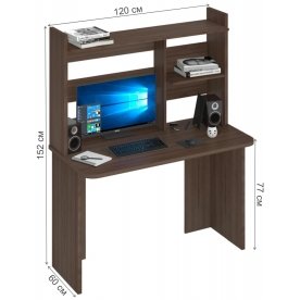 Письменный стол СКЛ-Прям120Р(без тумбы)+НКЛ-120 Ш