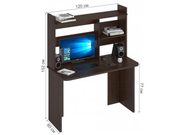 Письменный стол СКЛ-Прям120Р(без тумбы)+НКЛ-120 В