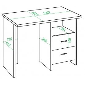 Письменный стол Беланта-Прям100Р К