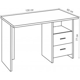 Письменный стол СКЛ-Прям130Р КВ