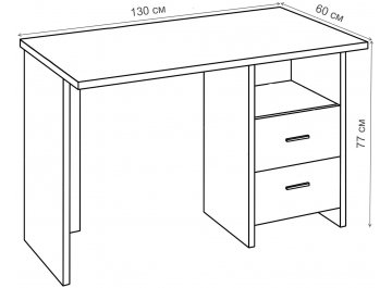 Письменный стол Беланта-Прям130Р НБЕ