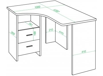 Письменный стол Беланта-Угл 120 ВК ЛЕВ