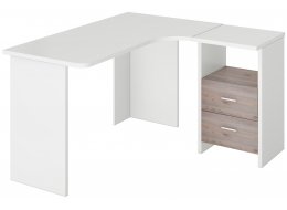 Письменный стол Беланта-Угл 130 БЕН правый белый / нельсон