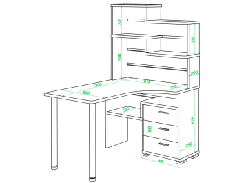 Письменный стол Жаспера-132-130