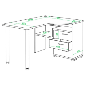 Письменный стол СР-132С-140