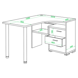 Письменный стол Жаспера-132С-140