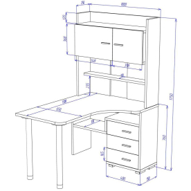Письменный стол Жаспера-133-130