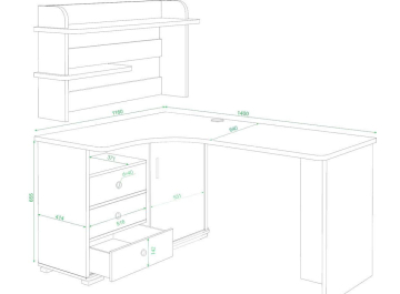 Письменный стол Жаспера-145