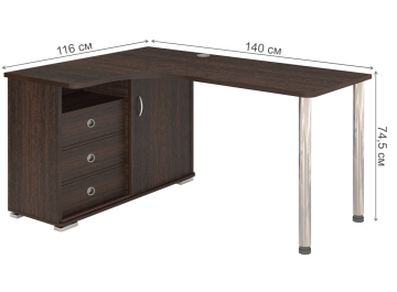 Письменный стол Жаспера-145СМ В левый